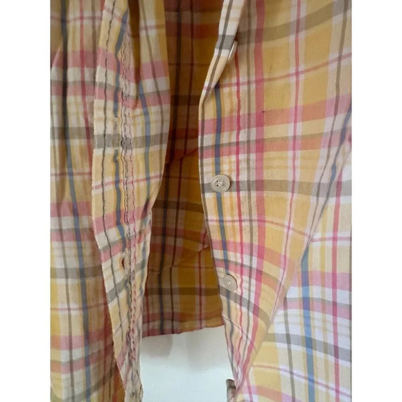 Women’s size Medium Yellow plaid vest - Picture 5 of 6